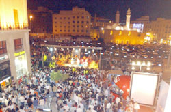 Centre-Ville de Beyrouth, 21 Juin 2004, photo Michel Sayegh