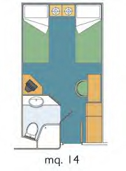 Plan de cabine intérieure du MSC Orchestra