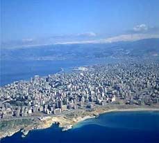 Beyrouth, vue du ciel